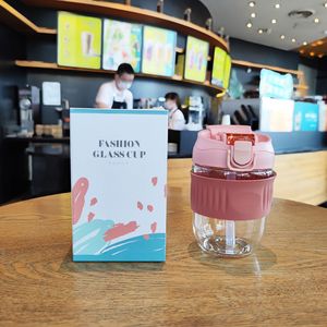 Double Wall Glass Coffee Cup With Lid Leak Proof For Tea Juice Water Students Back To School Gift 350Ml - Product Image 4
