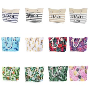 Bolso de mano con estampado de moda de gran capacidad plegable ligero para <span class=keywords><strong>mujer</strong></span> con correa para el <span class=keywords><strong>hombro</strong></span> para playa y uso diario - Product Image 1
