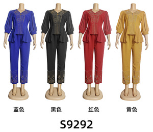 Traje de dos piezas elegante y ajustado de AliExpress <span class=keywords><strong>Wish</strong></span>, estilo profesional, con top y pantalones, <span class=keywords><strong>ropa</strong></span> de <span class=keywords><strong>mujer</strong></span> de talla grande de eBay. - Product Image 5