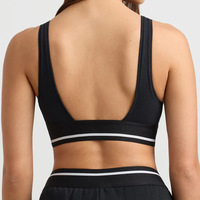 Soutien-gorge de sport de yoga personnalisé en usine, haute résistance, haute maintien, anti-transpiration, avec bretelles croisées et design col en V élargi, 100%