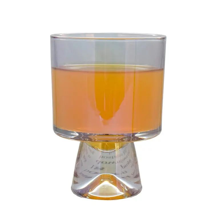 Fabrieksprijs Hoge Kwaliteit Kleurrijk Vintage Cocktail Glazen Met Steel, Plating Cocktail Mixglas