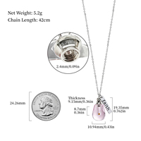 Collier pendentif goutte d'eau en cristal bleu/rose, flacon commémoratif pour graines de moutarde, cendres, cheveux, terre sacrée, parfum, tendance spirituelle