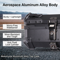 Boîte à bagages arrière universelle pour moto, scooter, vélo électrique, 28L, en aluminium, à dégagement rapide, étanche