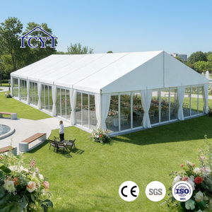 Grande tente de réception en aluminium avec structure en PVC imperméable <span class=keywords><strong>pour</strong></span> 150-200 personnes, 20x40, <span class=keywords><strong>pour</strong></span> événements quatre saisons - Product Image 5