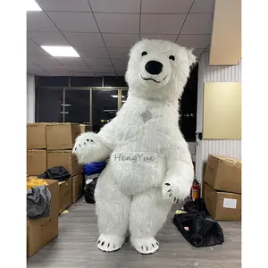 定制充气动物吉祥物服装设计可爱熊成人毛绒动物吉祥物服装充气北极熊大猩猩
