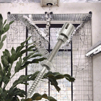 Supports muraux à clip croisé pour câbles de 3 mm, supports verts en acier inoxydable pour treillis de tension, plantes grimpantes, clôture, carton