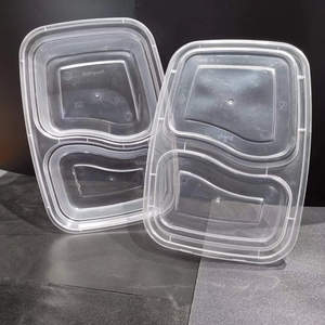 Eco Friendly Disposable PP <strong>Plastic</strong> <strong>Square</strong> Bento Boxes 2D Microwavable Reusable Easy Takeaway Food <strong>Containers</strong> Accept Custom. - Product Image 1