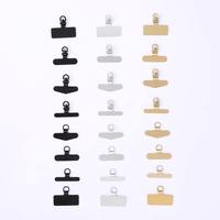 Attache de téléphone portable en acier inoxydable avec logo personnalisé, patch détachable anti-perte et connecteur rotatif à 360°