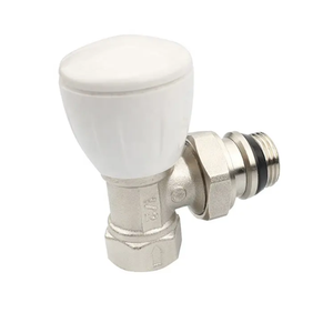 Válvula de radiador manual en ángulo con interfaz sellada niquelada para conectar el radiador de calefacción de tubería de plástico de aluminio - Product Image 2