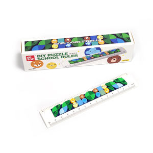 Top usine Promotion personnalisé mignon école papeterie ensemble 15cm 6 pouces en plastique bricolage Puzzles règles droites échelle règle pour les enfants - Product Image 1
