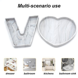 Plateau de comptoir et de courtoisie personnalisé petit plateau de distributeur de savon en silicone de 7.2 "belle couleur plateau d'amour romantique - Product Image 4