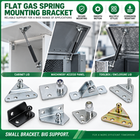Support de fixation à ressort à gaz plat avec plaque de montage à rotule pour vérin à gaz, support de levage, OEM personnalisé