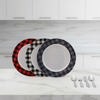 Assiettes en mélamine personnalisées, pièces, plateau pour service de noël, vente en gros