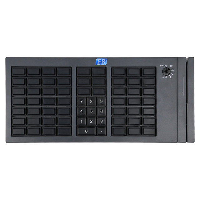 New KB-66C Programmable Mechanical Plastic POS Keyboard with Magnetic Card Reader USB Electronic Lock for Retail Cashier