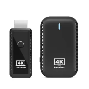 Penguat dan penerima HDMI nirkabel 4K, nirkabel HDMI Extender 30m mendukung 4K @ 30Hz IR kendali jarak jauh untuk kamera