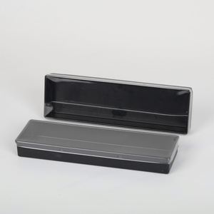 Compact Black Mahjong Tray Box 1.18 Inch Fit for 30mm American Mahjong Tiles Sturdy Portable Organizer Ideal for Ladies <b>Game</b> Day - Product Image 2