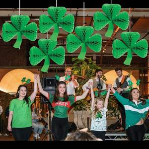 Ornements Nid d'Abeille Trèfle Décorations Fête de la Saint-Patrick Chapeau Vert <span class=keywords><strong>Irlandais</strong></span> Fête du Vert Vente Chaude Fournitures de Fête en Papier Durables - Product Image 2