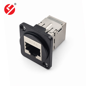 Liyuan ตัวเชื่อมต่อแบบอินไลน์ Cat6a FTP แจ็คสโตนชนิดวัสดุโลหะแบบ LY-D01-AP050อะแดปเตอร์ตัวเมีย - Product Image 1