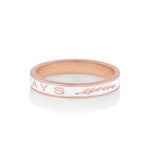 Always Rose gold & white Classic Band Ring Statement Trending Hot Selling Wedding Gift Party Annivarsary Band Ring - Product Image 2