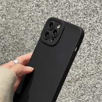 Coque de téléphone en TPU Silicone antichoc noir haut de gamme pour Iphone 14 13 12 Pro 11 Pro Max X Xs XR 7 8 Plus SE hommes protéger le couvercle d'objectif