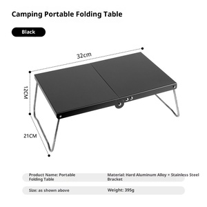 Table pliante de camping en plein air, accessoires pour réchaud araignée, table portable en alliage d'aluminium - Product Image 6