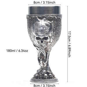 Nueva copa <span class=keywords><strong>de</strong></span> esqueleto <span class=keywords><strong>de</strong></span> <span class=keywords><strong>muerte</strong></span> MBA31 3D Relief Demon Skull Copo Copa <span class=keywords><strong>de</strong></span> <span class=keywords><strong>vino</strong></span> creativa <span class=keywords><strong>de</strong></span> acero inoxidable para fiesta - Product Image 4