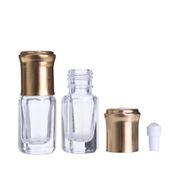 Hexagone coloré 3ml 6ml 8ml bouteilles vides de boule de rouleau pour le rouleau de parfum sur des bouteilles de boule de rouleau d'huile essentielle avec le couvercle d'or