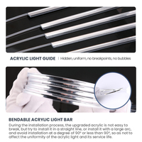CARDI – bande acrylique optique d'intérieur de voiture rvb 12V, lumière ambiante décorative, application de contrôle, autres accessoires d'éclairage de voiture