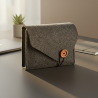 Organisateur de câbles suspendu en feutre de laine mérinos au design classique, sac de rangement pour vêtements, gestion du salon, pliable, Hengdu