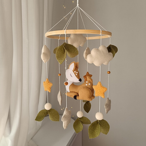 <span class=keywords><strong>Mobile</strong></span> de berceau pour bébé en crochet nuage bouclé, style forêt neutre, pour décoration de chambre d'enfant - Product Image 2