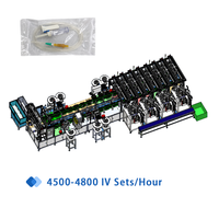 Ligne d'assemblage de tubes de perfusion IV jetables entièrement automatique à fonctionnement stable, contrôlée par PLC, pour la fabrication de kits de perfusion IV de précision