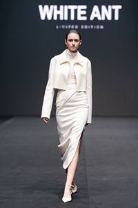 Luxury White Midi <b>Skirt</b> for Women Side <b>Split</b> & Zipper ERIN DRAPED MIDI <b>SKIRT</b> WHITE ANT Two Piece Set Women Clothing in Vietnam - Product Image 2