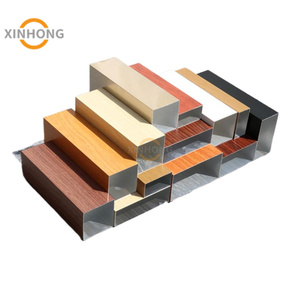 Trang trí Anodized nhôm ống ngoài trời NHÔM VUÔNG Ống gỗ hạt hình chữ nhật nhôm phần hàng rào Bảng điều chỉnh hồ sơ - Product Image 6