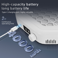 Aspirateur à poussière pour ongles rechargeable OEM, 4200 tr/min, 10 vitesses réglables, avec filtre haute densité pour la maison, le salon et la manucure