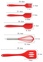 Ensemble d'ustensiles de cuisine en silicone de qualité alimentaire, 5 pièces, résistant à la chaleur, antiadhésif, outils de cuisson multifonctionnels pour la maison et la restauration