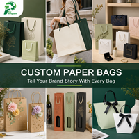 Tas Kertas Putih Ramah Lingkungan yang Dapat Didaur Ulang dengan Pegangan Tali Katun Alami Logo Kustom Tas Kemasan Hadiah Pakaian Mewah Grosir