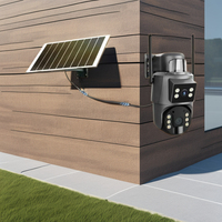 Caméra de sécurité IP PTZ sans fil 4G LTE à énergie solaire COSFLOW à double objectif, audio bidirectionnel, vision nocturne, suivi de mouvement humain