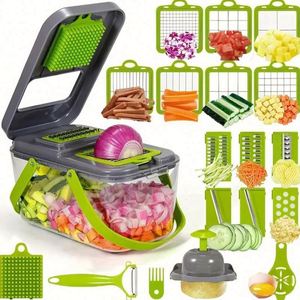 Wholesale Kitchen Accessories 25 in 1 Food Veggie <b>Cutter</b> Manual Fruit <b>Vegetable</b> Onion Chopper Slicer Multifunctional Grater - Product Image 1
