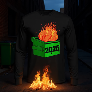 T-shirt à manches longues Dumpster Fire 2025 – Vêtement promotionnel - Product Image 3