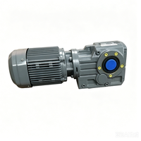 Moteur à engrenages à angle droit série S, vitesse de sortie 10-200 tr/min, réducteur à vis sans fin hélicoïdale, 220V/380V IP54/IP55/IP65