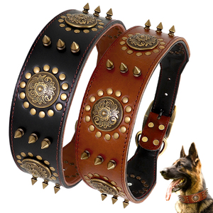 <span class=keywords><strong>Collier</strong></span> de <span class=keywords><strong>chien</strong></span> à rivet en cuir de vache <span class=keywords><strong>pour</strong></span> grand <span class=keywords><strong>chien</strong></span>, <span class=keywords><strong>anti</strong></span>-morsure, <span class=keywords><strong>collier</strong></span> de <span class=keywords><strong>chien</strong></span> équipé d'une corde de <span class=keywords><strong>traction</strong></span> en chaîne de fer - Product Image 2