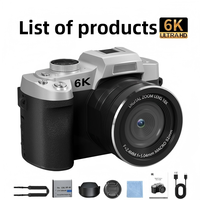 Videocámara de Bolsillo con Pantalla Interactiva de 6K, Función de Operación Remota, Diseño Delgado y Elegante, Grabación de Video en Formato Vertical