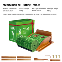 Mini dispositif d'entraînement de gazon de golf intérieur avec coffret cadeau entraîneur de balançoire pour les putters d'entraînement pour la pratique