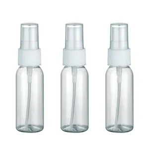PET Vazio Limpar Perfume Refillable Plastic Spray Garrafas com Fina Névoa Pulverizador Bomba