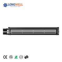 Ventilateur tangentiel silencieux OEM LONGWELL 12V/24V DC 40mm PWM à flux croisé, souffleur triphasé sans balais avec roulement à billes et pales en aluminium haute performance