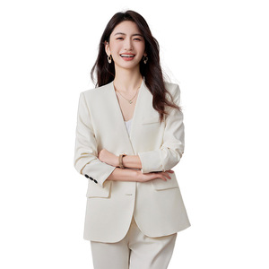 Women's Suit Jacket Solid Color Polyester Anti-Wrinkle Casual Blazer For Work Spring Autumn 2025 New Style - Product Image 5
