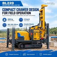 Foreuse sur chenilles BL220 220m pour puits d'eau, machine de forage de 90-315mm pour puits et irrigation agricole