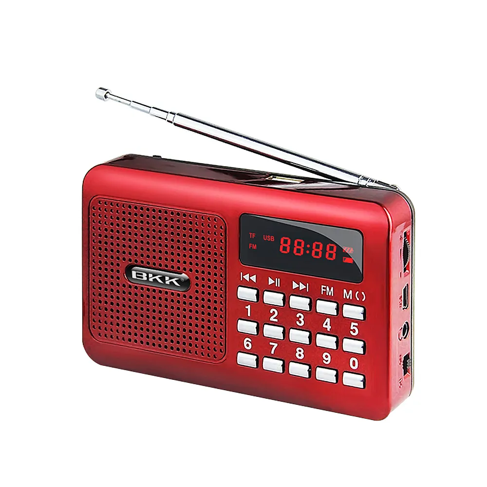 Mini enregistreur de musique vocale classique multifonction portable Torche à LED de poche Radio FM
