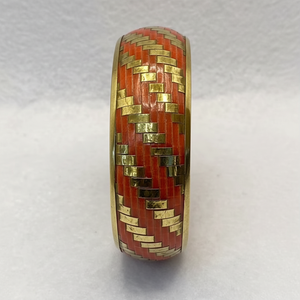 Brazalete ancho de diseñador floral de latón puro 100% hecho a mano, brazalete ajustable, Regalo para mamá - Product Image 1