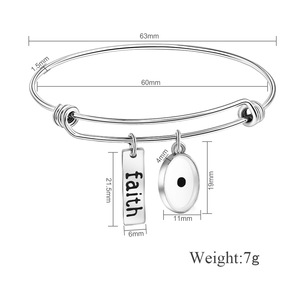 MOQ 1 pièce - Bracelet ajustable minimaliste avec pendentif ovale 'Graine de Foi' pour femme, bijou de poignet élégant et tendance pour le quotidien - Product Image 1